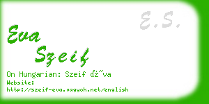 eva szeif business card